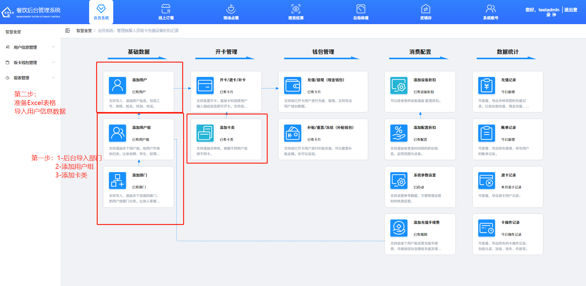 戈子科技智慧食堂管理系統-會員系統模塊操作介紹